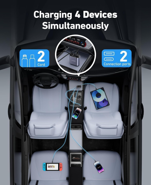 120 Volt Car Retractable Charger