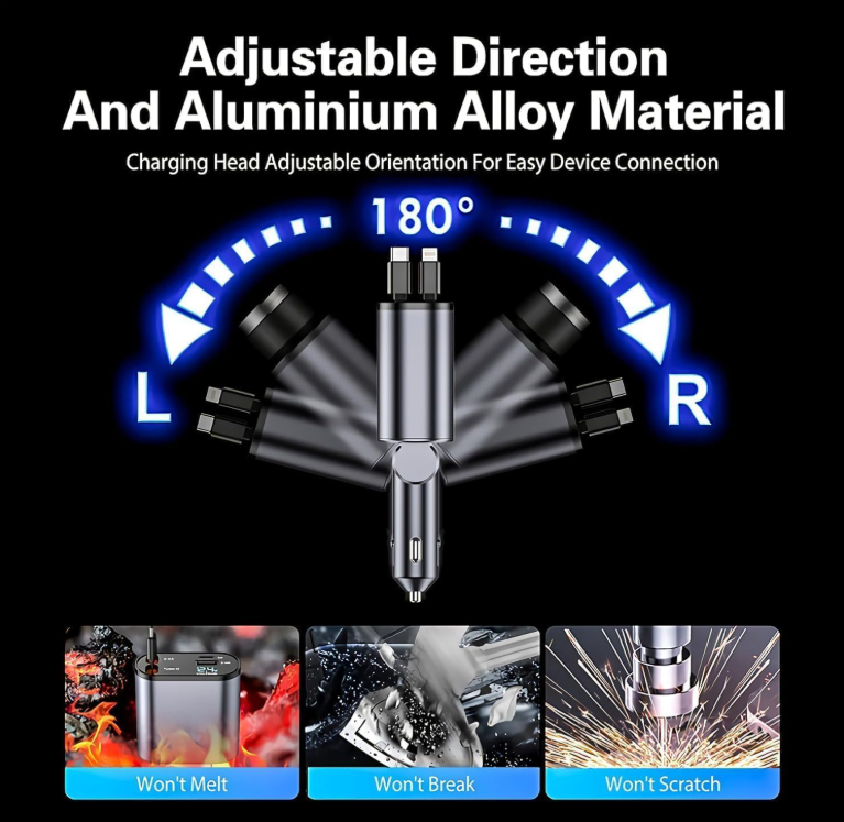 120 Volt Car Retractable Charger